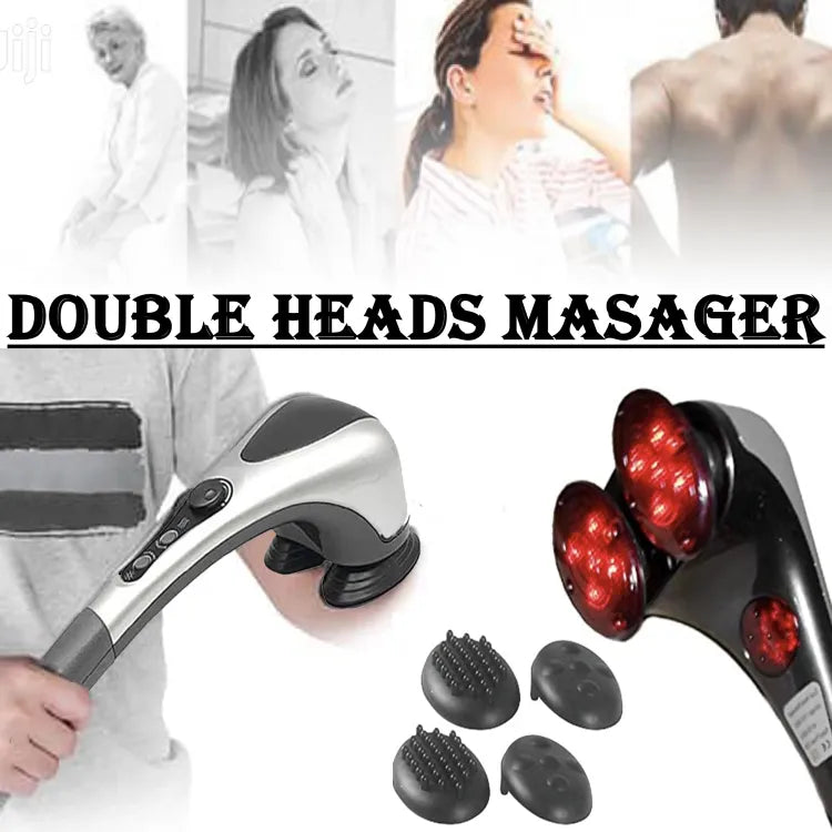 Double Head Full Body Massager | Deep Tissue Electric Handheld Massage Hammer