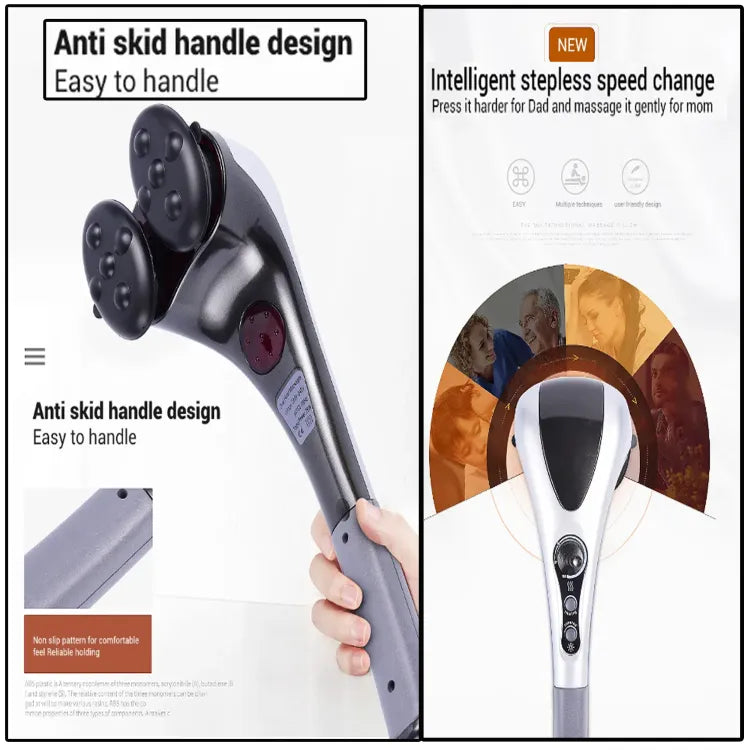 Double Head Full Body Massager | Deep Tissue Electric Handheld Massage Hammer