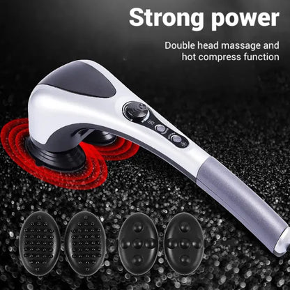 Double Head Full Body Massager | Deep Tissue Electric Handheld Massage Hammer