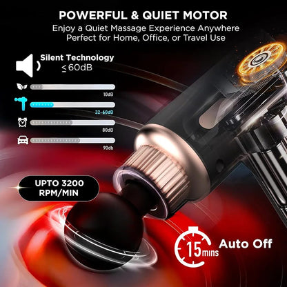 Rechargeable Massage Gun | 3000mAh Battery | 4 Speed Levels