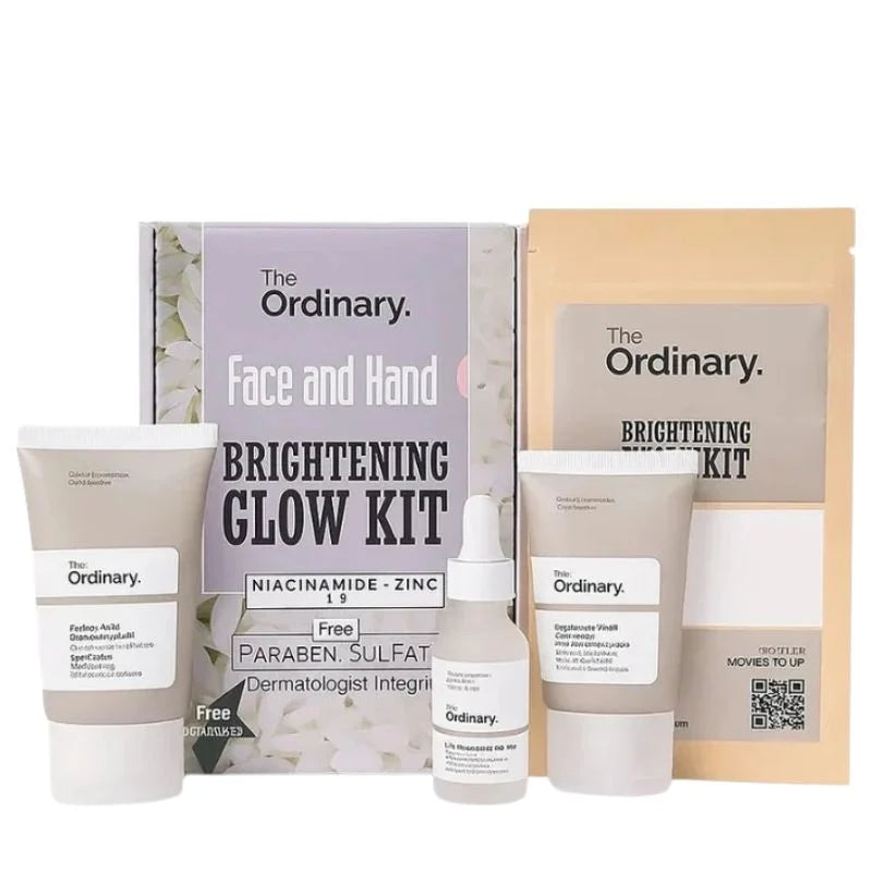 The Ordinary Face &amp; Hand Brightening Glow Kit | Complete Whitening &amp; Hydrating Skincare Set