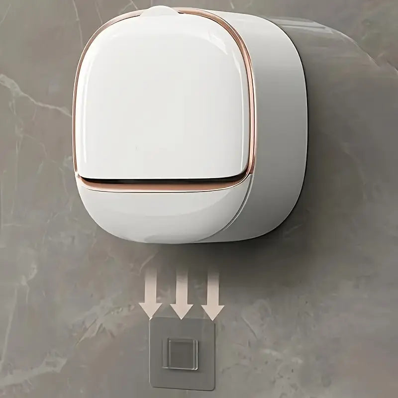 **Milky White Wall-Mounted Soap Holder**