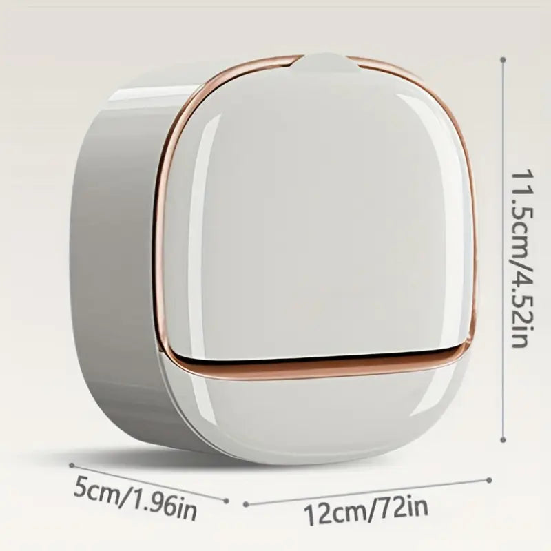 **Milky White Wall-Mounted Soap Holder**